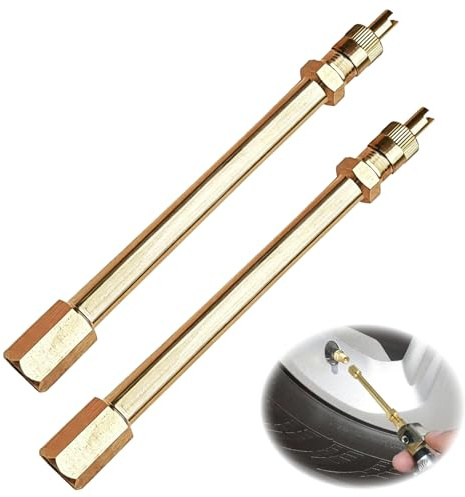 Autoventil Verlängerung,2 Stück Ventilverlängerung Autoventil,Ventilverlängerung 10 Cm Mit Rückschlagventil,Ventilverlängerung Für Lkw ,Ventilverlängerungen Für Auto,Lkw Kompatibel Mit Reifenventil