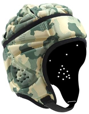 Fxzqgnh Rugby Bambini Casco Elmetto Regolabile Copricapo Imbottito per Ragazzi Casco Sportivo Eva Flessibile E Leggero Protezione Resistente E Confortevole, Stile b