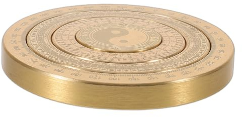 Alipis Miniatur Messing Feng Shui Kompass mit Richtungsgenaue Acht Trigramme Scheibe Kompakt und Tragbar für Kulturellen Unterricht und Schreibtischdekoration in Vintage Stil