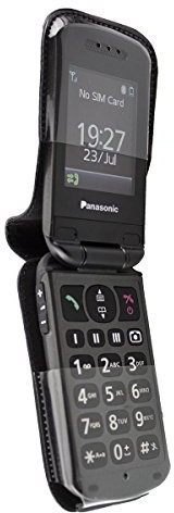 caseroxx Ledertasche für Panasonic KX-TU327 TU328 TU329 TU339 TU349 | Hochwertige Tasche mit Gürtelclip zum sicheren Tragen am Gürtel, aus Echtleder
