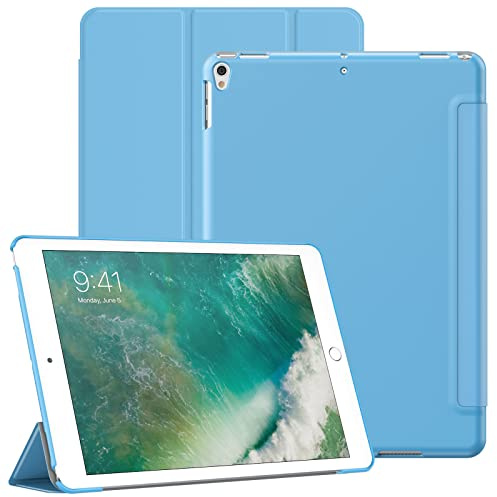 JETech Funda para iPad Air 3 (10,5 Pulgadas 2019, 3.ª Generación) y iPad Pro 10,5, Carcasa Trasera Dura Protectora, Cover con Soporte para Tableta de Tacto Suave, Auto-Sueño/Estela (Azul)