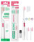 GUM Sonic Sensitive Battery Powered Electric Toothbrush | Highly Portable | Provides Ultra Gentle and Deep Clean | x1 Brush, x2 Replacement Heads, x1 Battery AAA | White