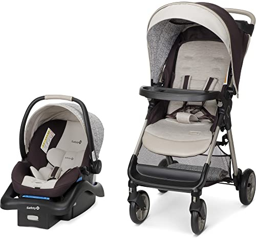Safety 1st Smooth Ride QCM Travel System, Fast, 1-Hand Lift to fold, Dunes Edge