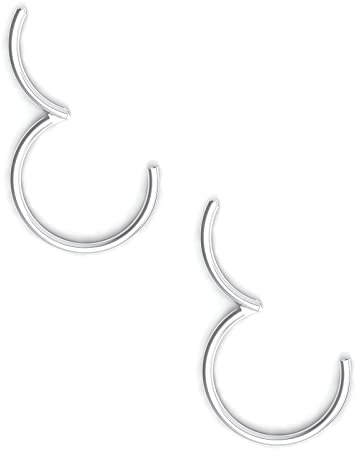 Body CAC 0.8mm/1.0mm/1.2mm/1.6mm Grosor 316L Acero Quirúrgico Bisagras Nariz Anillos Aro, Anillos de tabique Piercing Labio Hélice Cartílago Rook Pendientes, Diámetro 5mm a 12mm