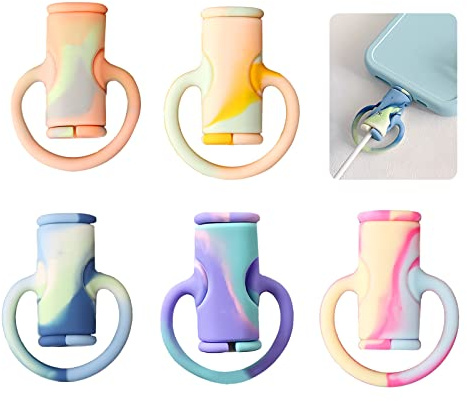 Data Cable Protection 2 in 1 Data Cable Protective Case Silicone Data Cable Winder Universal Shatterproof Data Cable Cover for Mobile Phone Chargers Cable Winder Protection Tool