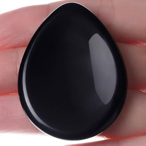 XIANNVXI Obsidian Kristalle Sorgensteine Handschmeichler Edelsteine Heilsteine Kristalle Palm Stein Tropfenform