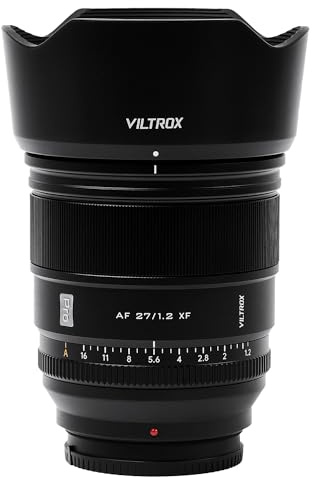 VILTROX 27mm F1.2 Pro XF Fuji Autofocus Objectif f/1.2 APS-C à Grande Ouverture Objectif Compatible avec Les Appareils Photo Fuji X-Mount XH2S XH2 XT5 XT4 XT3 XS20 XT30 II XT200