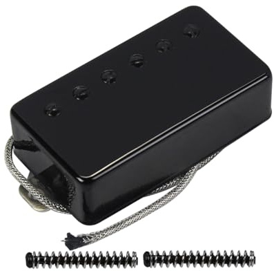 FLEOR Alnico5 Gitarren-Humbucker-Tonabnehmer, Hals-Tonabnehmer, kompatibel mit Gitarrenteilen im LP-Stil, Schwarz