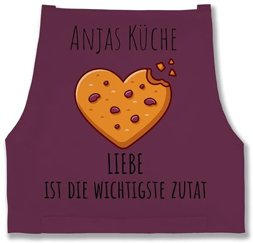 Geschenk mit Namen personalisiert by Shirtracer - Schürze - Backschürze - Liebe ist die wichtigste Zutat mit Name I Geschenk Backen I Geschenk Hobbybäcker