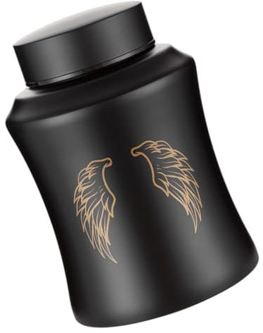 CIYODO 1stück Metal Pet Urn Für Hund Und Katze Tierkremation Urne Dekorative Aschenurne Zur Aufbewahrung Von Haustierasche Andenken Schwarz