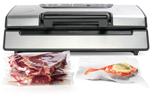 Avid Armor Macchina per sottovuoto AVS2400, sigillatrice professionale per alimenti con contenitore per rotoli e taglierina integrata, sigillatrice sottovuoto compatta per la conservazione degli