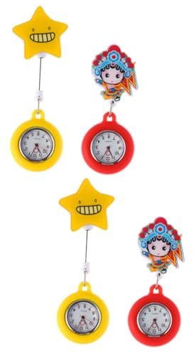 VALICLUD 4 Stück Schwesterntisch Taschenuhr mit arabischen Ziffern Krankenschwestern schauen zu Pflegeuhr pro Watch Medical Watch Damenuhren Schwesternuhren für Damen Frauen Uhren Quarz