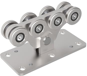 Sellon24® Stahl Schiebetorlaufwerk Wagen Schiebetor Tor verzinkt Laufwagen Laufrolle Omega (94x85 H/34B-4-94x85a)
