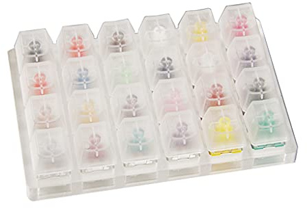 SueaLe 24 Switches Tester Mit Staubsicherem Acrylbasis Box Outemu Für Mechanische Tastatur MX Tester