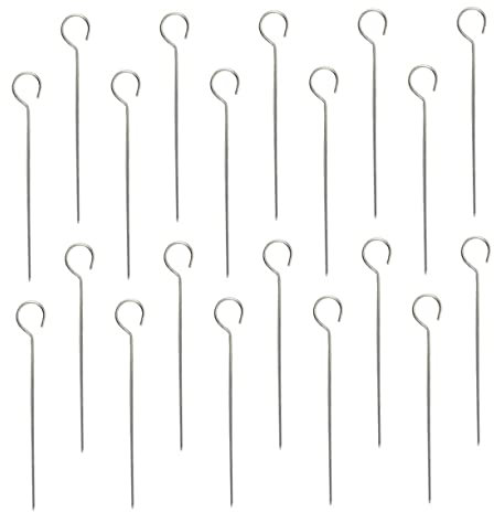 UPKOCH 20pezzi Spiedini in Per Barbecue Bastoncini Riutilizzabili Per Grigliare Verdure e Carne Utensili Per Barbecue Impugnatura