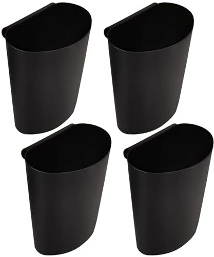 Portavasos colgante, 4 cestas de almacenamiento de plástico para ahorrar espacio, accesorios de carrito con ruedas portátiles para una fácil organización en la cocina, la oficina y la habitación