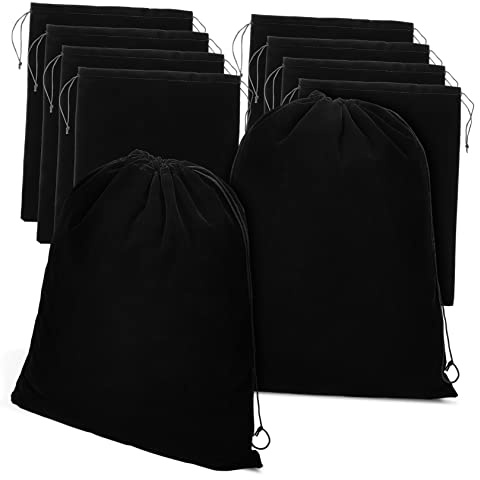 Happyyami 10pièces Lot Rangement Noirs Pochons à Cordon Large Pour Bijoux Cadeaux Et Fêtes