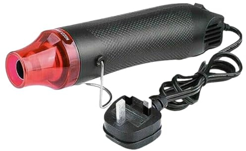 300W Handheld Hot Air Gun Mini Portable Heat Tool, Constant Temperature 200°C / 400°C Muzzle for DIY Crafts, Embossing Powder, Shrink Wrapping & PVC, UK Plug 220-240V