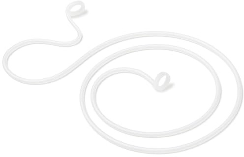 Brvlsoc White Silicone Connector Cord for Earplugs – Flexible Neck Lanyard String for Easy Wearing & Removal, Compatible with High Fidelity & Small Earplug Types