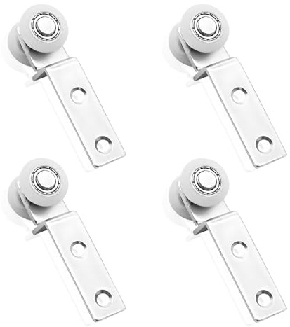 4 Stück Laufrolle, 20mm Laufrollen für Schiebetüren Rolle Vorhangrolle Rolle Bilderaufhängung für Laufschienen Schiebetüren Vorhänge Möbel Leise Gleitrollen Einfache Montage