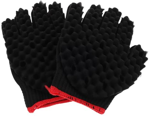 BELLIFFY 2 Stück Hitzebeständige Lockenstab Handschuhe aus Schwamm Wiederverwendbare Schutzhandschuhe für Friseure und Heimgebrauch Hitzefeste Stylinghandschuhe für Lockenstäbe und