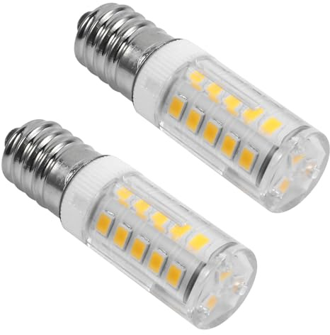 SOPOTUTU Bombilla LED E14 4w 220v 280lm de Repuesto para Cocina | 2 Piezas, Cerámica de Color Claro, Luz Cálida y Brillante, Accesorios DIY para Ventilador y Pequeños Electrodomésticos