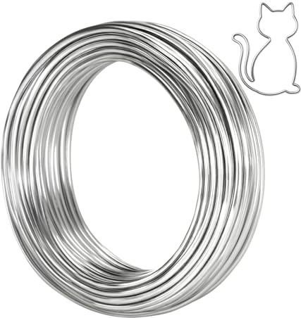 KINGLAKE Basteldraht 3 mm, 15M Draht zum Basteln, Aludraht Biegen, Silberdraht Metalldraht für Schmuckherstellung, Skulpturen DIY, Fahrradmodelle, Bonsai