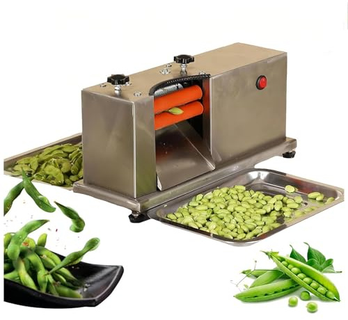 Electric Pea Sheller Machine, Semi-Automatic Bean Peeler, Stainless Steel Pea Peeling Machine for Commercial and Home Kitchen Use