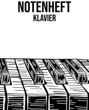 Notenheft Klavier: DIN A4 - 100 Seiten - Blanko Notensysteme - Für Anfänger und Fortgeschrittene - Große Lineatur - Musik Schreibheft - Leerer Notenblock