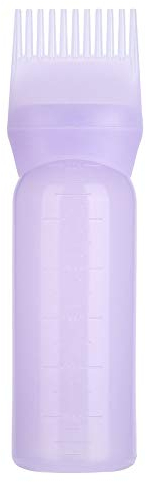 ANGGREK Cheveux Teinture Bouteille Brosse Shampooing Couleur Des Cheveux Huile Peigne Applicateur Outil Racine Peigne Applicateur Bouteille(Violet)