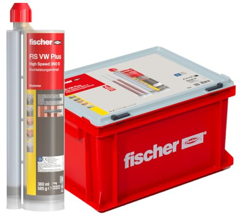 fischer Mortier haute performance FIS VW Plus (High Speed) 360 S dans un coffret pratique - Mortier de montage résistant aux intempéries avec temps de durcissement rapide - Mortier pour charges