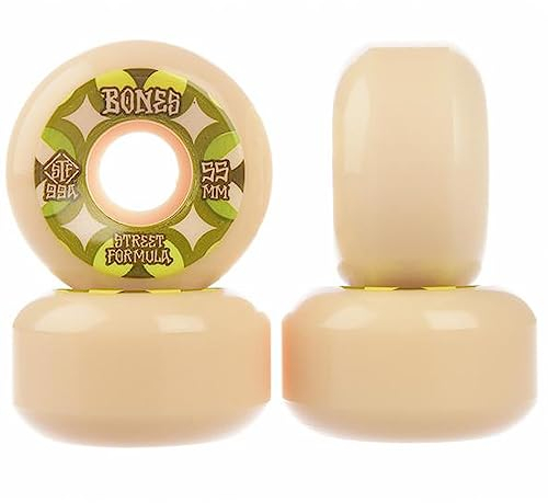 Bones Wheels STF Retros 99a V5 Sidecut Skateboard-Räder, weiß, 55 mm