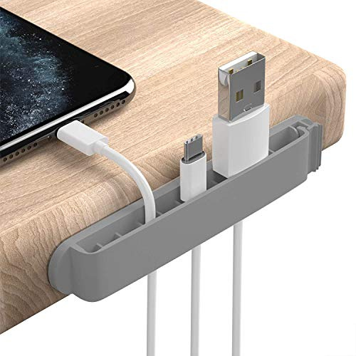 PZOZ 3 Stück Kabel-Organizer für Büro, Schreibtisch-Zubehör, Kabelaufwicklung, Kabel-Befestigung, Kabelmanagement, geeignet für Kopfhörer/Datenkabel/Maus etc. (grau)