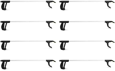 KEPLIN Lot de 8 ramasse-litière ergonomiques à Longue portée de 75 cm, Outil de Jardin, Outil de ramassage magnétique, Durable et Robuste pour ramasser Les déchets, Les Mauvaises Herbes, Les Feuilles