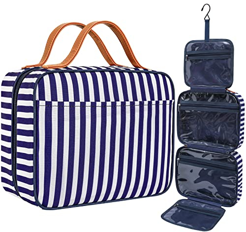 IDEATECH Kulturbeutel zum Aufhängen - Wasserdichte Reise Waschtasche für Damen und Herren - Faltbare Kosmetiktasche mit Doppelter Reißverschlussöffnung