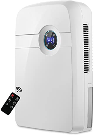 Hengqiyuan Deshumidificateur d air Electrique 2500ML Deshumidificateurs Anti Moisissures pour la Maison pour Cave, Chambre, Salle de Bain, Bureau,Blanc