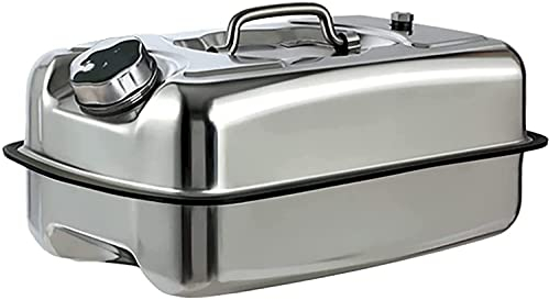 Bidón de gasolina de Metálico Recipientes gasoli Portátil 5L, 10L Tanque de combustible for automóvil de motocicleta Jerry Can Spare 304 Contenedor de gas de gasolina de acero inoxidable Combustible a