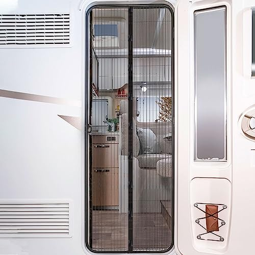Fliegengitter Tür, Magnet Insektenschutz 80 X 200cm, Magnetvorhang Fliegennetz Moskitonetz für Wohnmobil, Anhänger