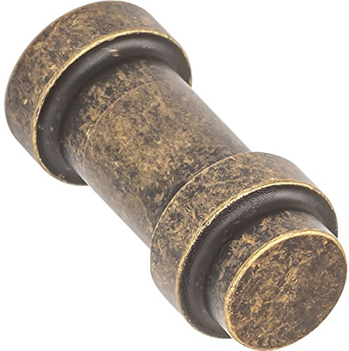 FURNIPART Möbelknopf Pillar ø 11,4mm - Möbelknauf antik - Türknauf vintage ideal für die Schublade, Zinkdruckguss Messing antik