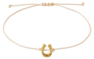 Selfmade Jewelry Hufeisen Armband Damen Silber (größenverstellbar bis 21cm) Glücksbringer Armbändchen für Frauen & Mädchen in Grau Inkl. Geschenkverpackung