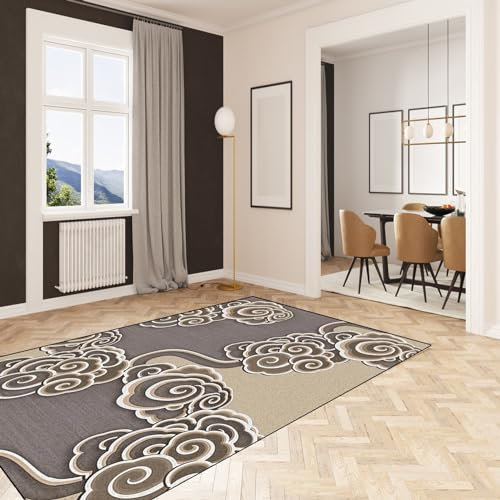 Teppich Läufer, Küchenmatte 70 x 150 cm rutschfest Waschbar Küchenteppich Küchenfußmatten mit Rutschfester Unterseite für Flur & Wohnraum, C