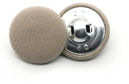 KIZAMI 10-teiliges Nähset für mit Stoff überzogene Knöpfe zum Selbermachen, mit Schaft aus Metall und Aluminium, 15–30 mm, zum Basteln, Nähen und Heimwerkern