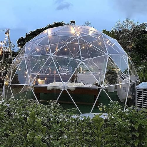 JJENXYYDS Outdoor Clear Dome Camping Cabin Bubble Zelt,4–8 Personen Iglu-Kuppel,Gartenterrasse,mit PVC-Abdeckung, Tür und Fenstern,für den Innen- und Außenbereich, Camping im Hinterhof