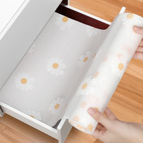 AiQInu Schubladenmatte,Antirutschmatte Schubladen Eva Nicht Klebende Wasserfest Zuschneidbar Schrankpapier für Küchenschränke,Regalschrank,Schubladenauskleidung,Kühlschran Regale(30 * 400cm)