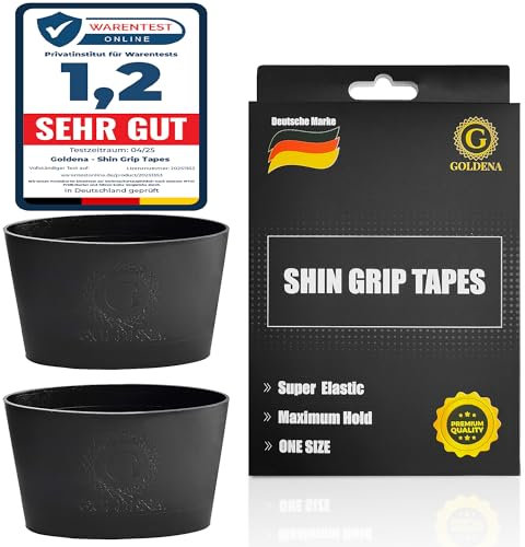 GOLDENA® Schienbeinschoner Halter aus Silikon für Schienbeinschoner Kinder Fussball Damen & Herren Grip Tape Schienbeinschonerhalter Fußball Stutzenhalter Football Halter Griptape