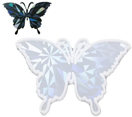 Ideen mit Herz Silikonform mit Holografie-Effekt | Schmetterling | Resin | Epoxidharz-Form | Gießform holografisch | lebensmittelecht