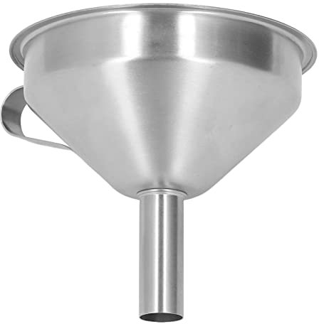Generic Kitchen Funnel, Metal Funnel, Industrial with Strainer Brush Large for Kitchen and Industrial Use