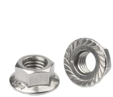 5 stücke DIN6923 M8x1.0 M10x1.0 M10x1.25 M12x1.25 M12x1.5 Feingewinde Flansch Sechskantmutter Flanschmuttern(M10 x 1.25 (5pcs))