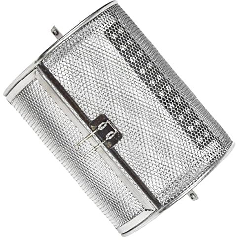 Universeller Grillkäfig 14x23cm Edelstahl Drehbar für Nüsse