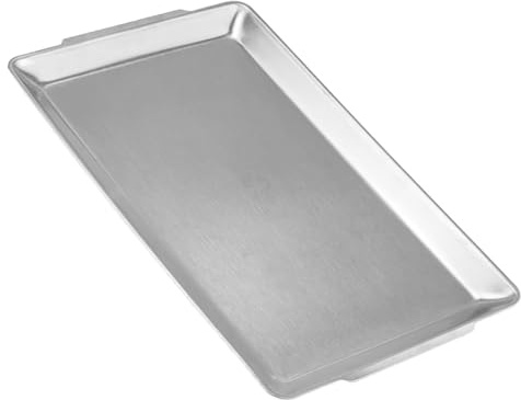 Bandeja para Servir de Acero Inoxidable,Plato Grande, Plateado de 40 x 24 cm,Cocina, Plato de Fiesta